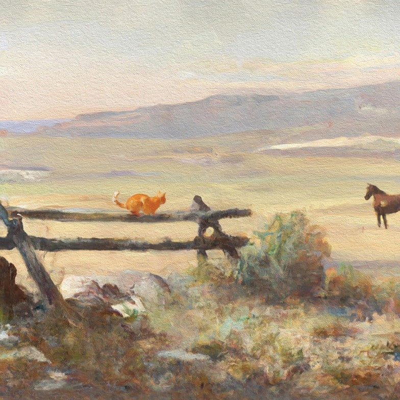 The Stock Horse and the Stable Cat