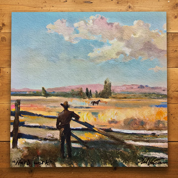 Hard Work (Signed Print From "The Stock Horse and the Stable Cat")