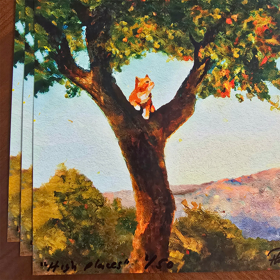 High Places (Signed Print From "The Stock Horse and the Stable Cat")