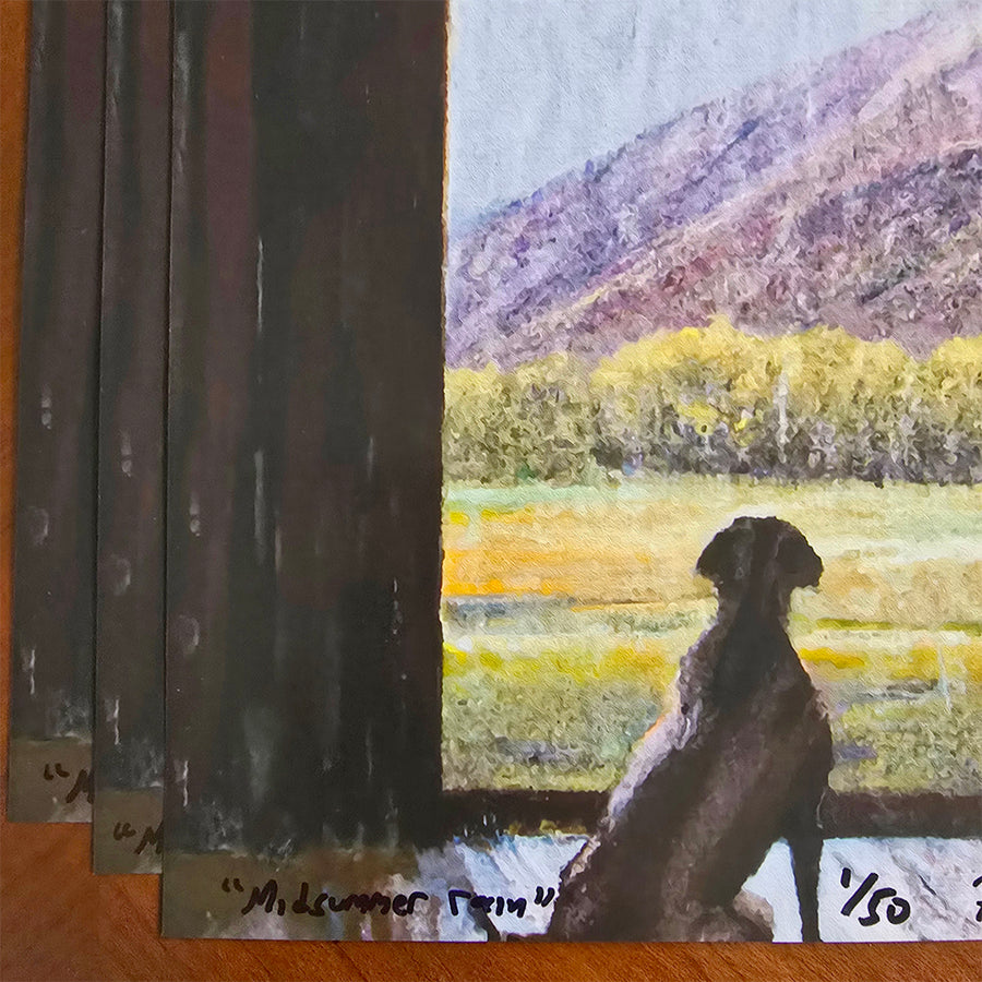 Midsummer Rain (Signed Print From "A Dog Who Follows Gladly")