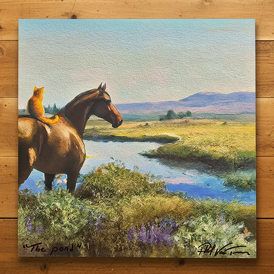The Pond (Signed Print From "The Stock Horse and the Stable Cat")